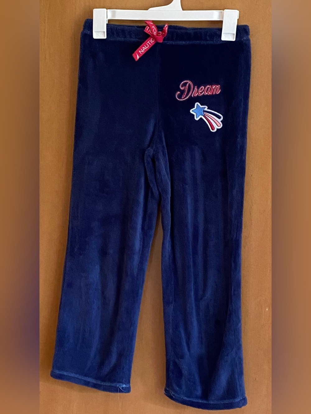 Nautica Navy Plush Pajama Bottoms with Star Patch